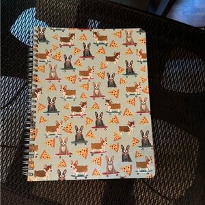 Brand new Frenchie and pizza spiral notebook